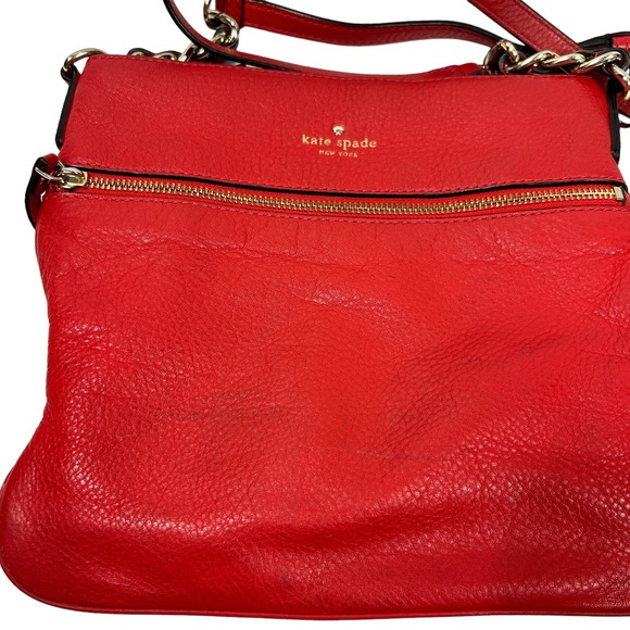 Kate Spade Red Leather Crossbody Bag - Picture 3 of 12